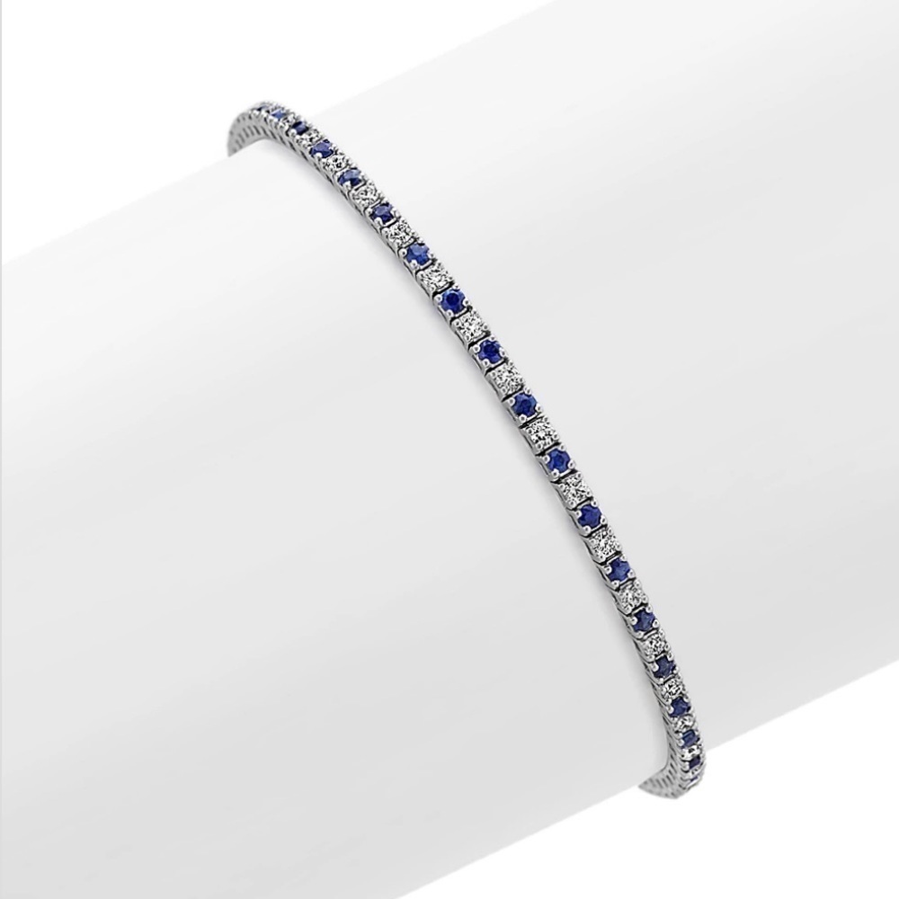 Sapphire and Diamond Tennis Bracelet